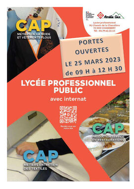 Le lycée Amélie Gex à Chambéry ouvre ses portes samedi matin, 25 mars 2023